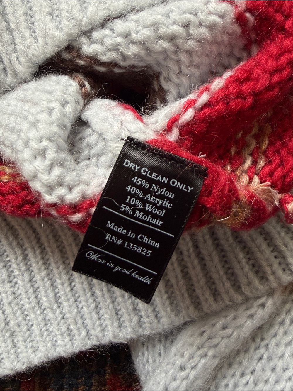 Striped Crewneck Sweater in Brown, Red & Gray - Women - Picture 4 of 4